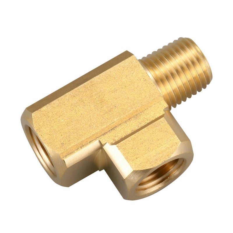 Litorange 1 PCS Metals Brass Pipe Fitting Barstock Male Branch Tee T Adapter 1/2" NPT Female x 1/2" NPT Male x 1/2" NPT Female - Image 4
